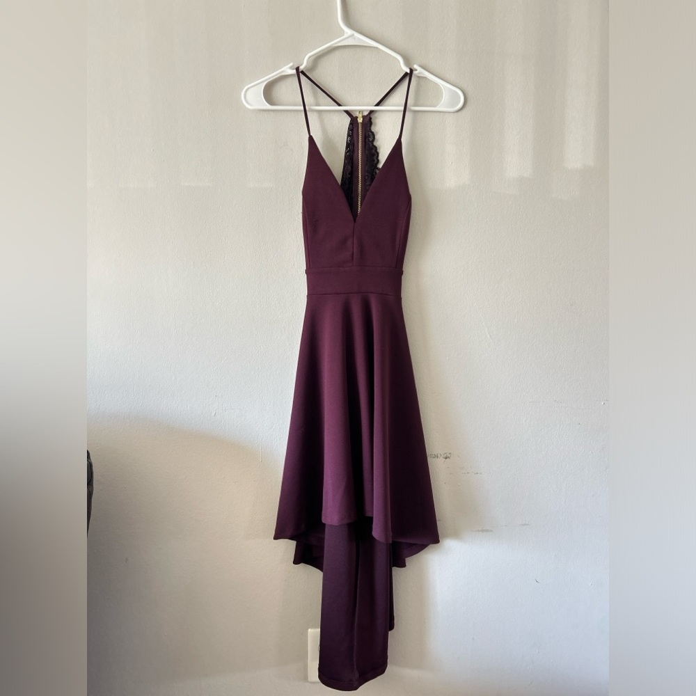Windsor Burgundy High-Low dress